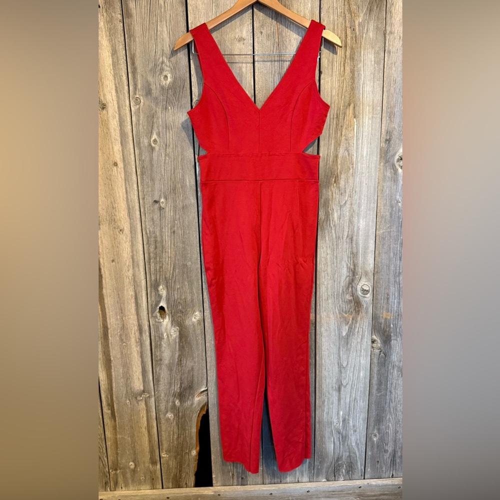 Elegant Red Jumpsuit size L